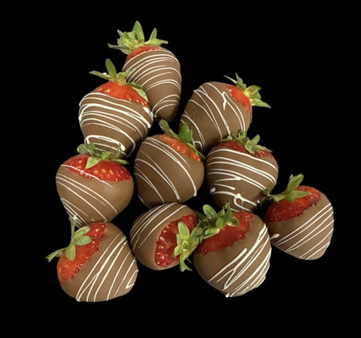 Afbeelding van Aardbeien met chocolade