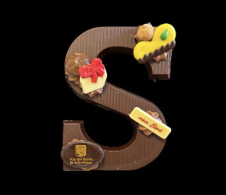 Afbeelding van Chocoladeletter Vorm PUUR(150gr)