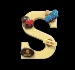 Afbeelding van Chocoladeletter Vorm WIT (150gr)