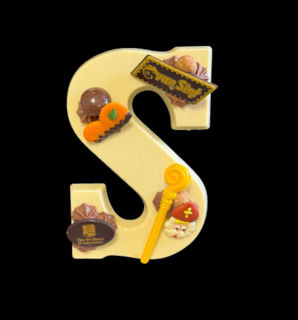 Afbeelding van Chocoladeletter Vorm WIT (200gr)