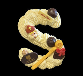 Afbeelding van Chocoladeletter Spuit WIT (150gr)