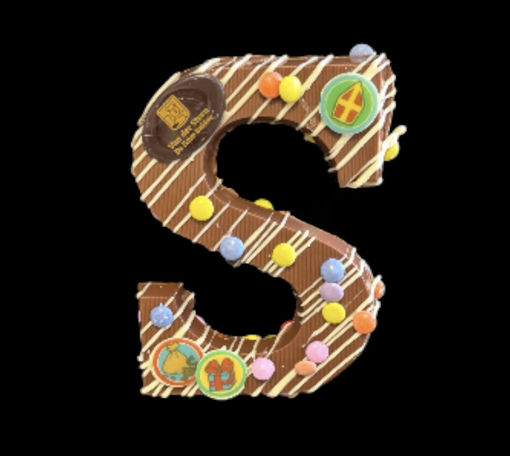 Afbeelding van Chocoladeletter met smarties (150gr)